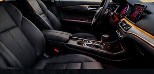 Illustrative luxury car cabin